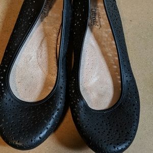 Black Patterned Flats